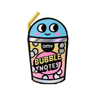 OMY Bubble Tea Sticky Notes & Pen Set at Design Life Kids
