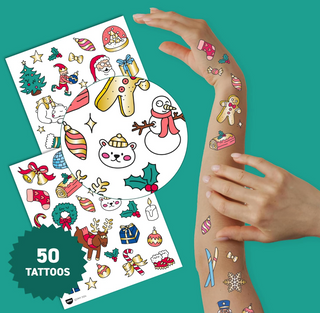 OMY Christmas Holiday Temporary Tattoos at Design Life Kids