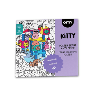 Kawaii Kitty Cat Coloring Poster at Design Life Kids