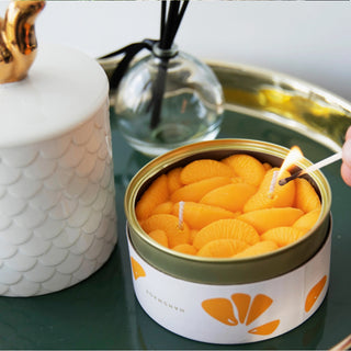 Handmade Oranges Tangerine Candle Tin at DLK