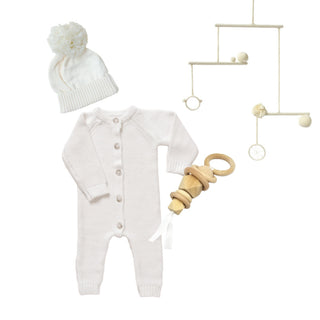 Luxe Organic Pearl Knit Baby Gift Set