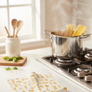 Pasta Print Geometry Towel at Design Life Kids