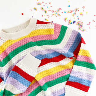 Beyond the Rainbow Knit Sweater