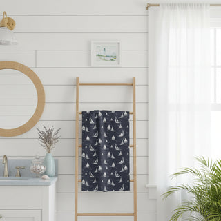 Race Day Sailboat Geometry Towels at Design Life Kids