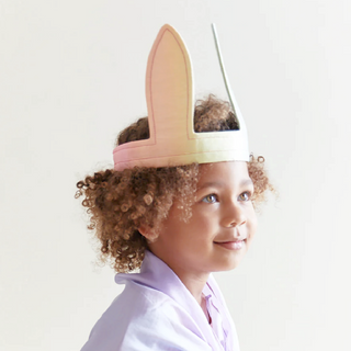 Rainbow Bunny Ears Crown for Kids Pretend Play & Birthdays on DLK