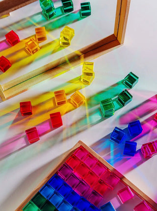 Rainbow Acrylic Blocks at Design Life Kids