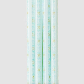 Reusable Blue Flower Tumbler Straw Set at DLK
