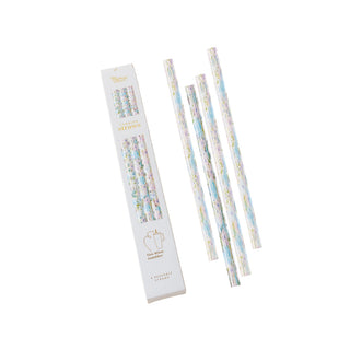 Reusable Garden Flower Tumbler Straw Set at DLK