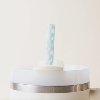 Check Blue Tumbler Straw Set The Darling Effect on Design Life Kids
