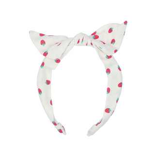 Strawberry Print Tie Headband on DLK