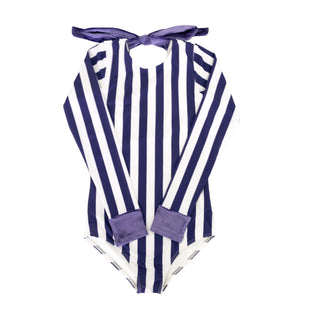 Nautical Stripe Long Sleeve Swimsuitt at Design Life Kids