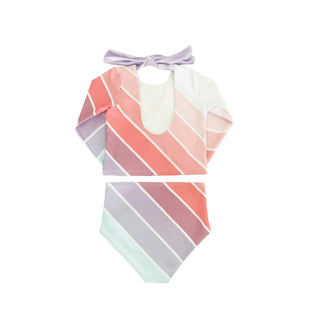 Coral Sea Rainbow Long Sleeve Swim Set at Design Life Kids

