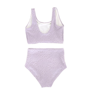 Lavender Floral Terry Swim Set at Design Life Kids