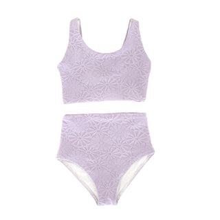 Lavender Floral Terry Swim Set at Design Life Kids