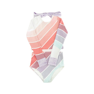 Coral Sea Rainbow Long Sleeve Swim Set at Design Life Kids