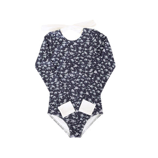 Beach Club Floral Long Sleeve Bathing Suit at Design Life Kids