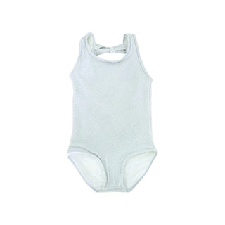 Sea Blue Floral Terry Kids Swimsuit at Design Life Kids