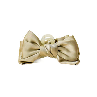 Satin Green Bow Hair Clip The Darling Effect on Design Life Kids