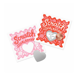 Scratch-A-Heart Floral Valentines Inklings Paperie on Design Life Kids