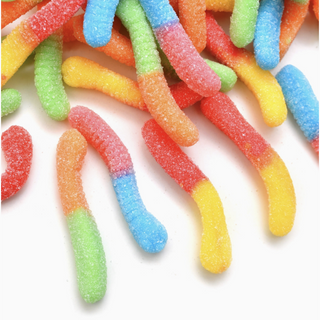 Bookworms Sour Gummy Worms and sweet candy treats on DLK