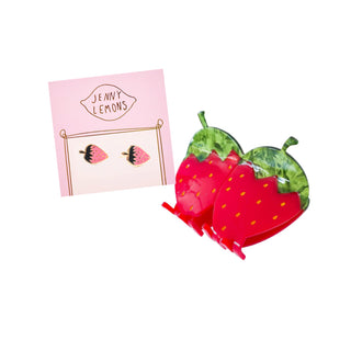Jenny Lemons Strawberry Hair Claw & Earrings Gift Set