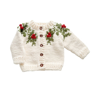 Christmas Holly Knit Cardigan Baby & Toddlers at Design Life Kids