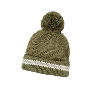 Hand Knit Green Baby Hat  at Design Life Kids