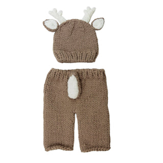 Hand Knit Newborn Baby Deer Set at Design Life Kids
