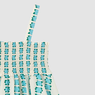 Tinycottons Kids Blue Flower Dress at Design Life Kids