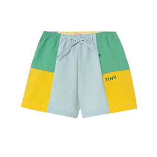 Tinycottons Kids Color Block Woven Shorts at Design Life Kids