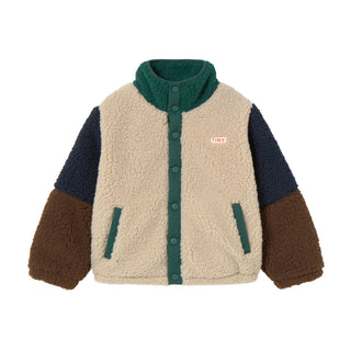 Tinycottons Kids Color Block Polar Sherpa Jacket at DLK