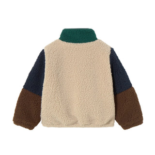 Tinycottons Kids Color Block Polar Sherpa Jacket at DLK