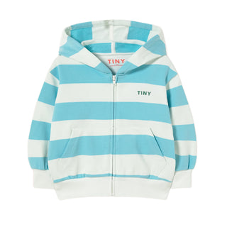 Cyan Stripes Hoodie Tinycottons on Design Life Kids