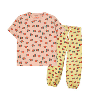 Tinycottons Kids Organic Flower Camelias Sweatpants at DLK