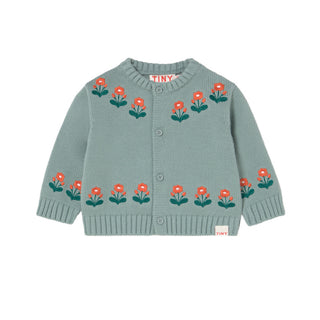 Tinycottons Flowers Baby Cardigan at DLK
