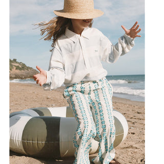 Tinycottons Kids Blue Flowers Pant at Design Life Kids