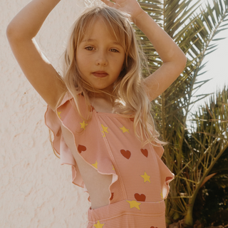 Tinycottons Hearts Stars Swimsuit for kids on DLK