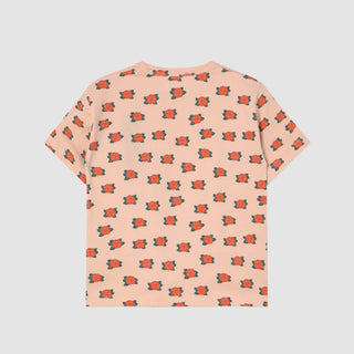 Tinycottons Kids Camelias Roses Short Sleeve Shirt at DLK