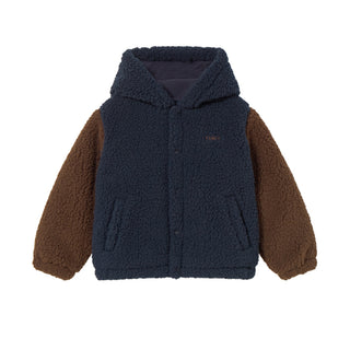 Color Block Polar Sherpa Hoodie Tinycottons on Design Life Kids