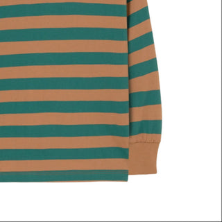Kids Organic Green & Brown Striped Long Sleeve at DLK