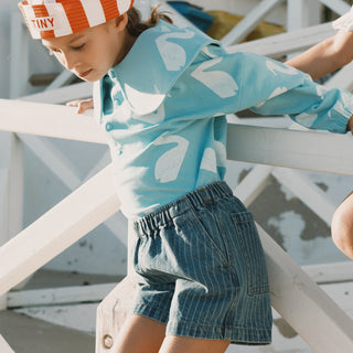 Stripes Denim Short Tinycottons on Design Life Kids