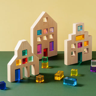 Beautiful Wood & Acrylic Building Blocks at Design Life Kids DLK