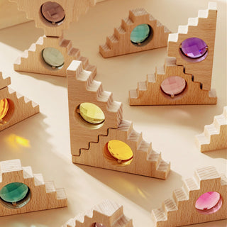 Beautiful Wood & Acrylic Building Blocks at Design Life Kids DLK