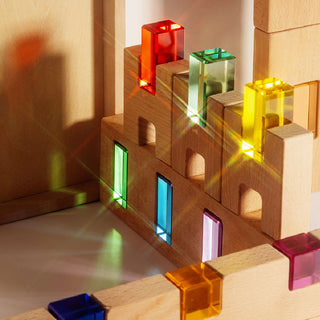 Fynn Beautiful Wood & Acrylic Building Blocks at Design Life Kids