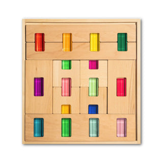 Fynn Beautiful Wood & Acrylic Building Blocks at Design Life Kids