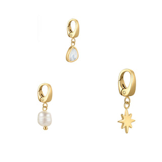 Modern and Minimalist Gold Paperclip Charm Bracelet at DLK