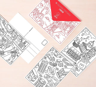 OMY-City Coloring Postcards on Design Life Kids