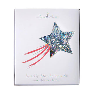 MERI MERI-Silver Sparkly Star Balloons on Design Life Kids