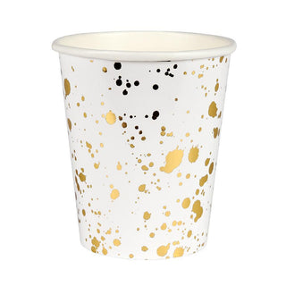 MERI MERI-Gold Splatter Party Cups on Design Life Kids