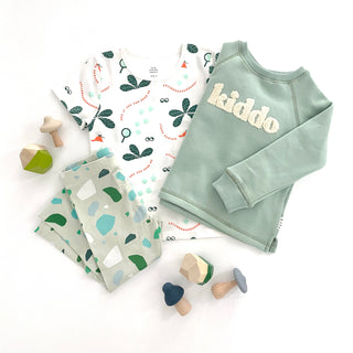Kiddo Embroidered Jumper Olive and the Captain on Design Life Kids